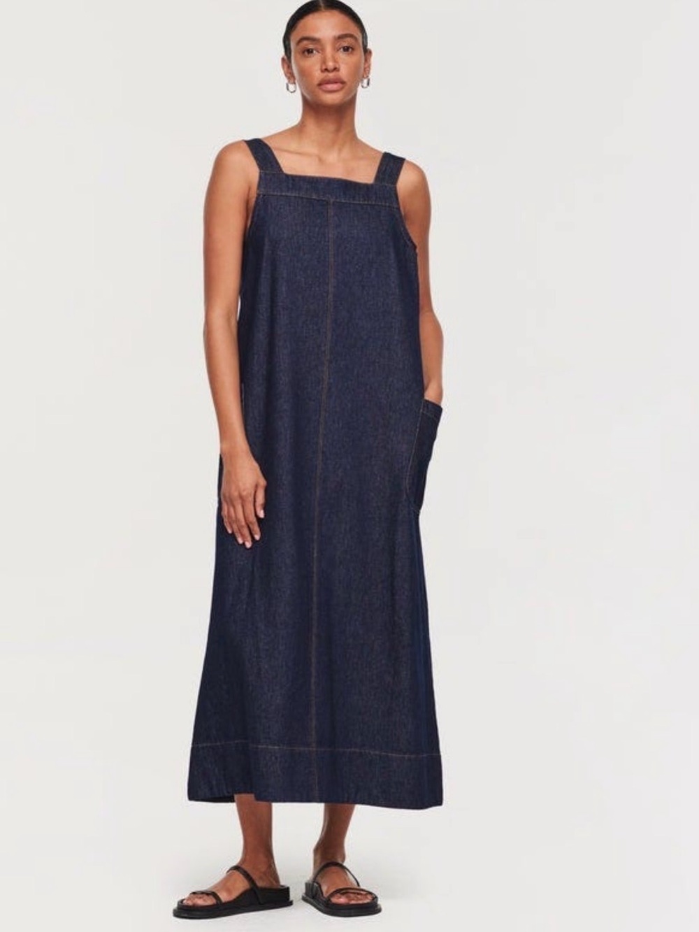 ALIGNE Dark Blue Moss Denim Pinafore Dress size 2